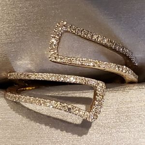 10k yellow gold diamond bypass ring